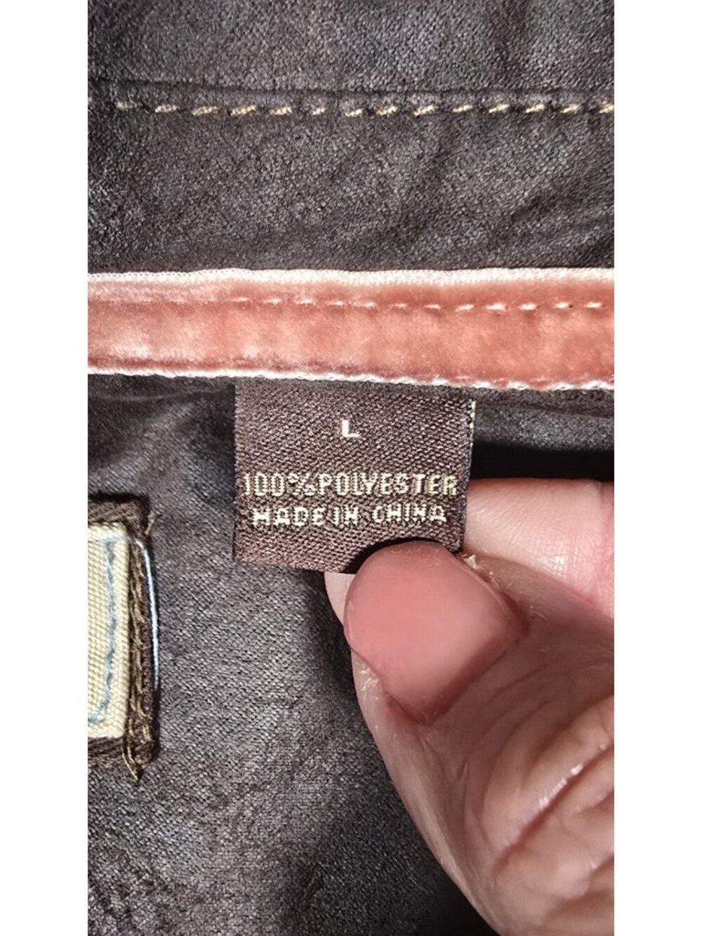 Legacy Falls Faux Leather Pearl Snap Shirt Shacket Rodeo Cowgirl Western Women L - Picture 3 of 13